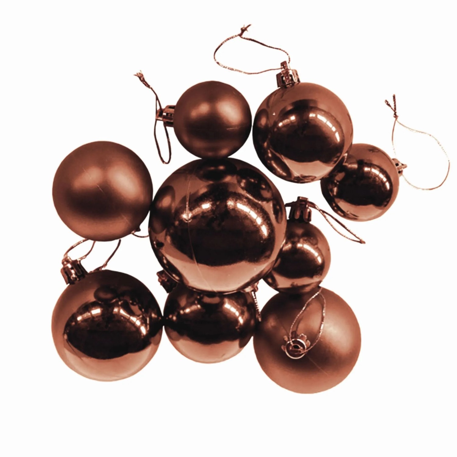 Lex Christbaumkugeln 30 Stück Braun Weihnachtskugeln Box Weihnachtsdeko Baumschmuck