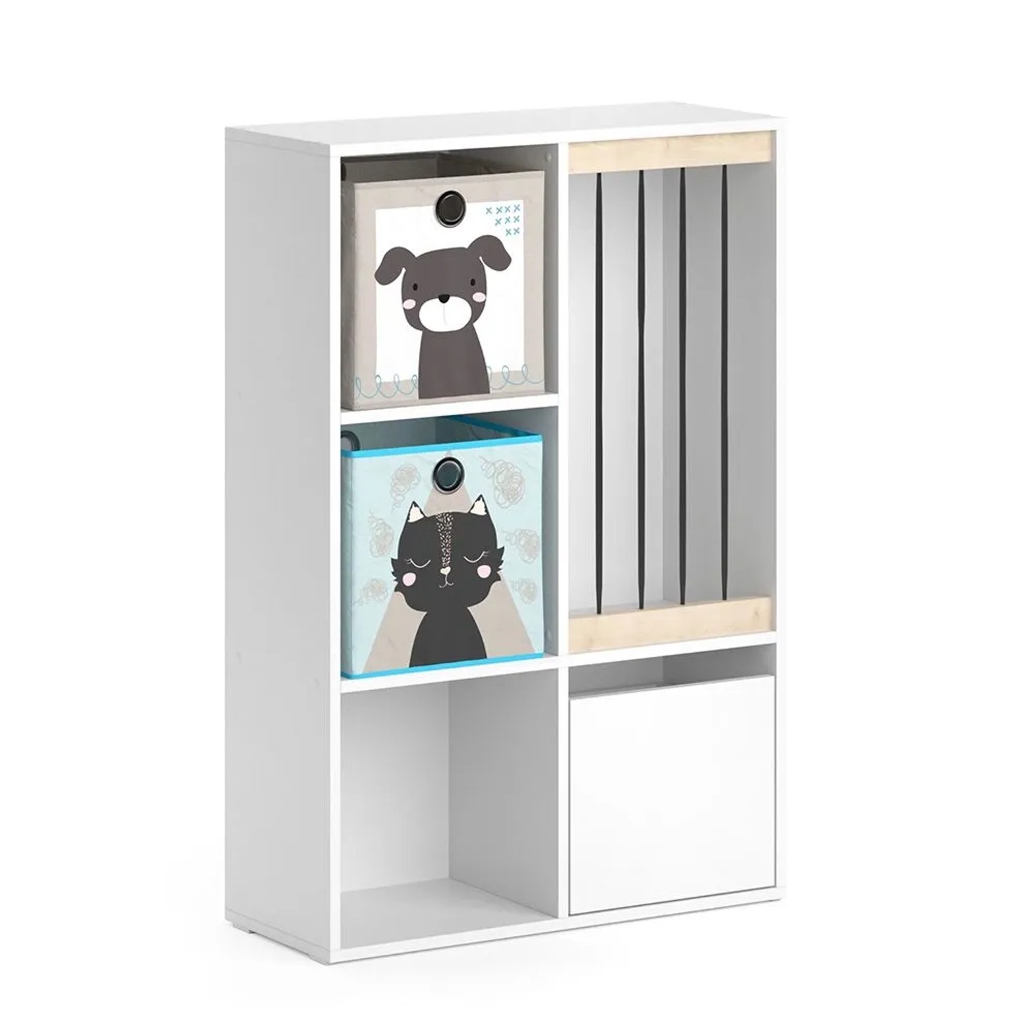 Vicco Kinderregal Luigi Weiß 29 x 108 mit 2 Faltboxen Art Nr 36231