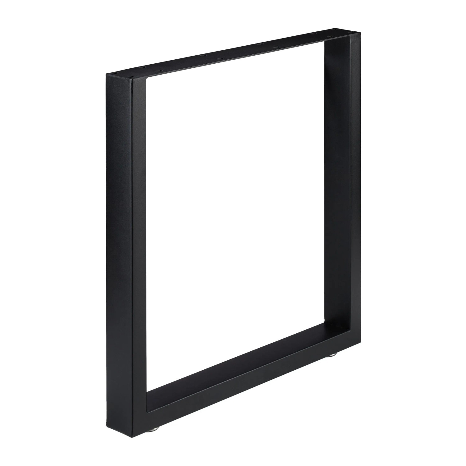 Relaxdays 2er Set Tischkufen Stahl Schwarz Antirutsch 70 x 72 cm