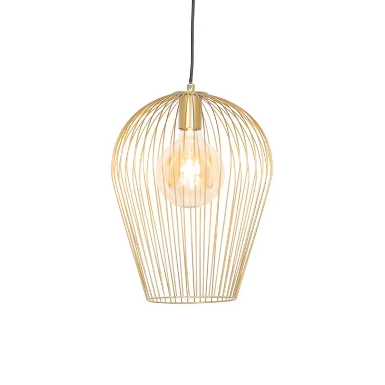 QAZQA Design Hängelampe Gold Wire Ario
