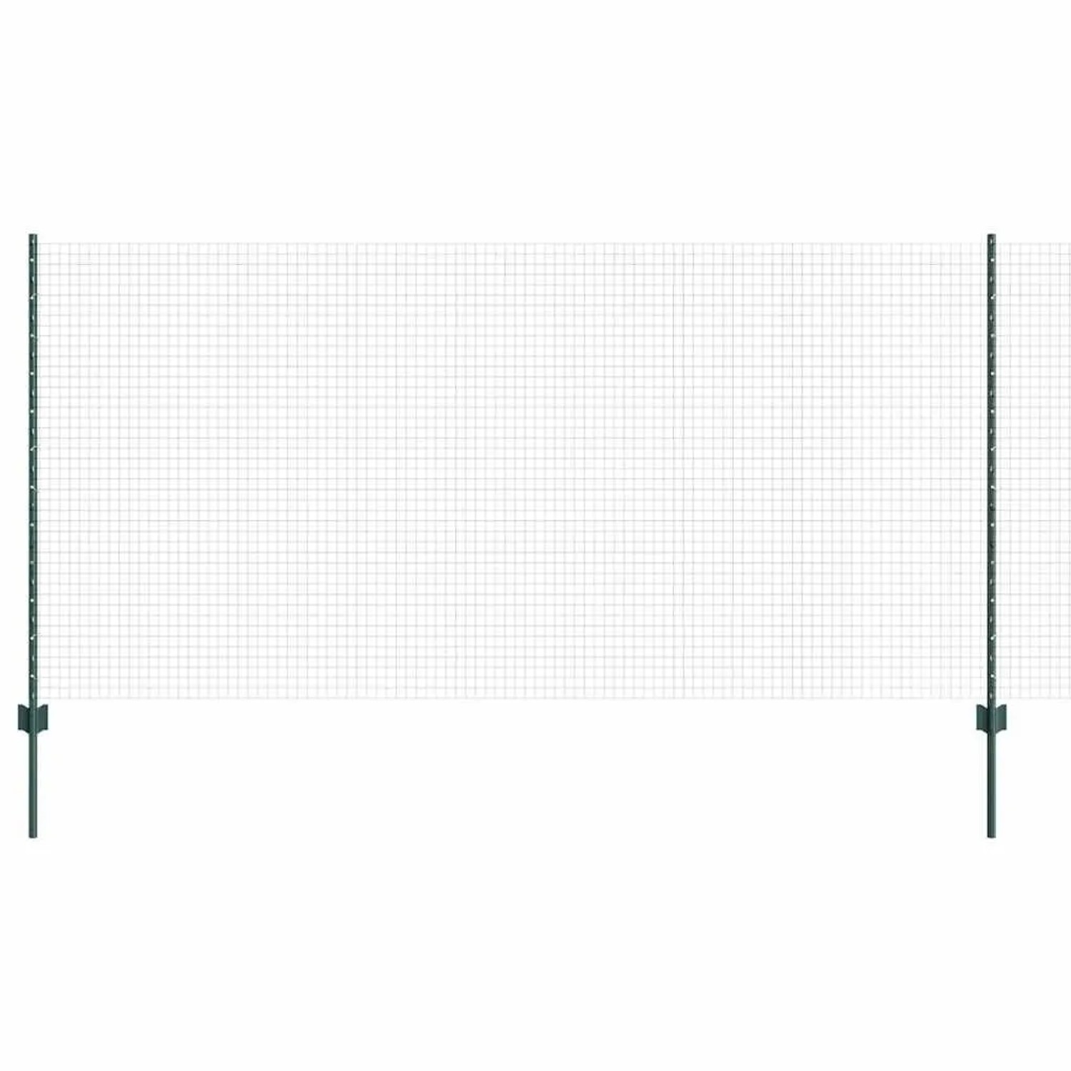 vidaXL Zaun mit Pfosten Grün 1,2 x 50 m Stahl und PVC 3336521 günstig online kaufen