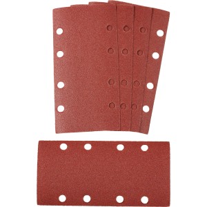 LUX Schleifstreifen Classic K180, 93x185mm, gelocht, 5 Stück, Zubehör für Schwingschleifer.