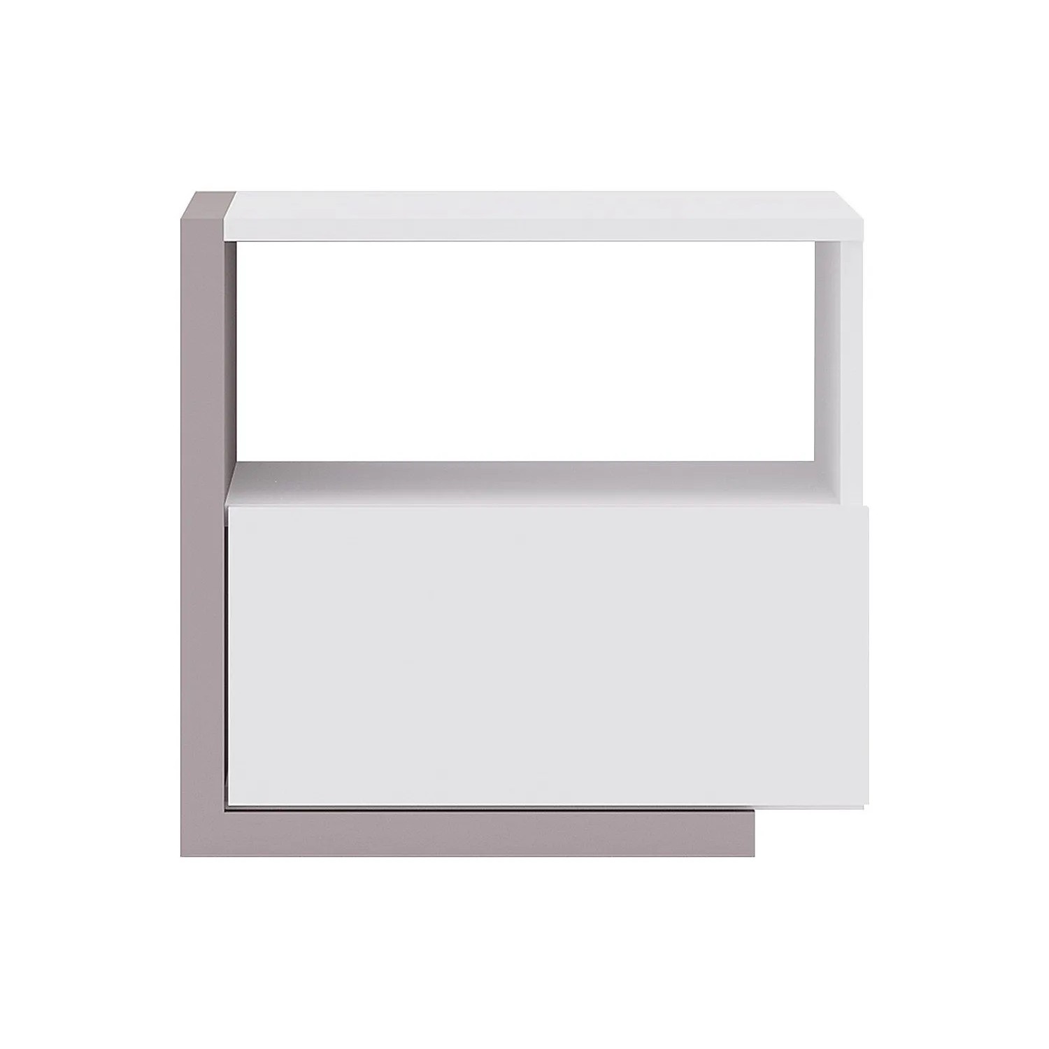 Vente-unique Nachttisch Napoli Taupe  Weiß 46.4 cm