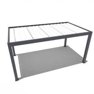 Anthrazitfarbener Weide Carport/Pergola aus Aluminium, 3x5,3m, Garage/Überdachung.