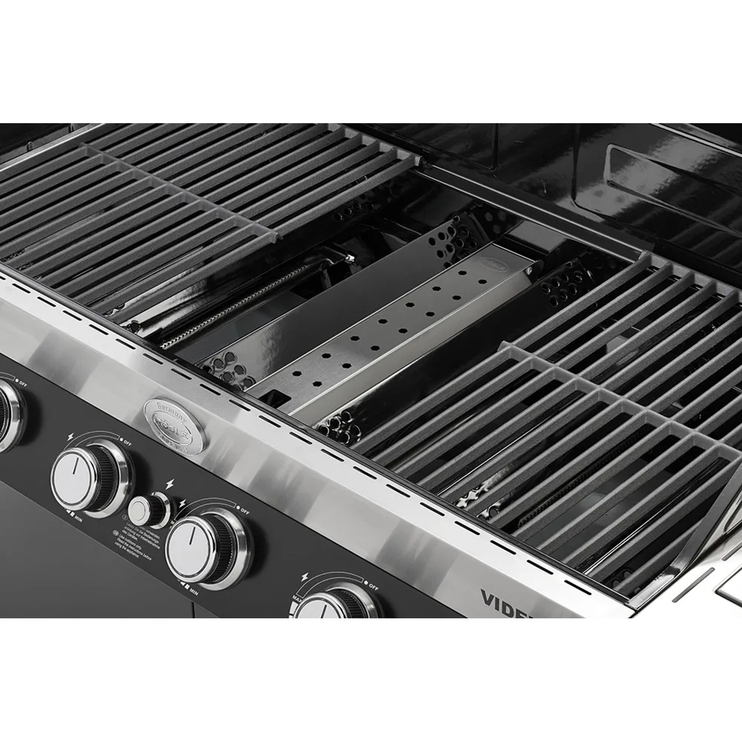 Rösle Räucherbox Videro aus Edelstahl im Gasgrill für Raucharoma.