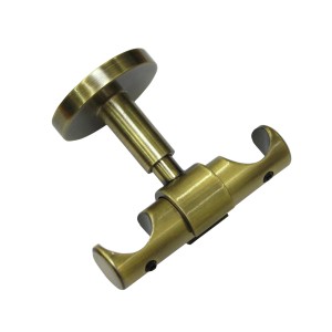 Gardinia Deckenträger Europa, Messing-Antik, 6 cm für Gardinenstangen mit Ø 19 mm.