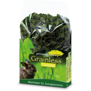 JR Farm Grainless Complete Zwergkaninchenfutter, 1.350g Packung.