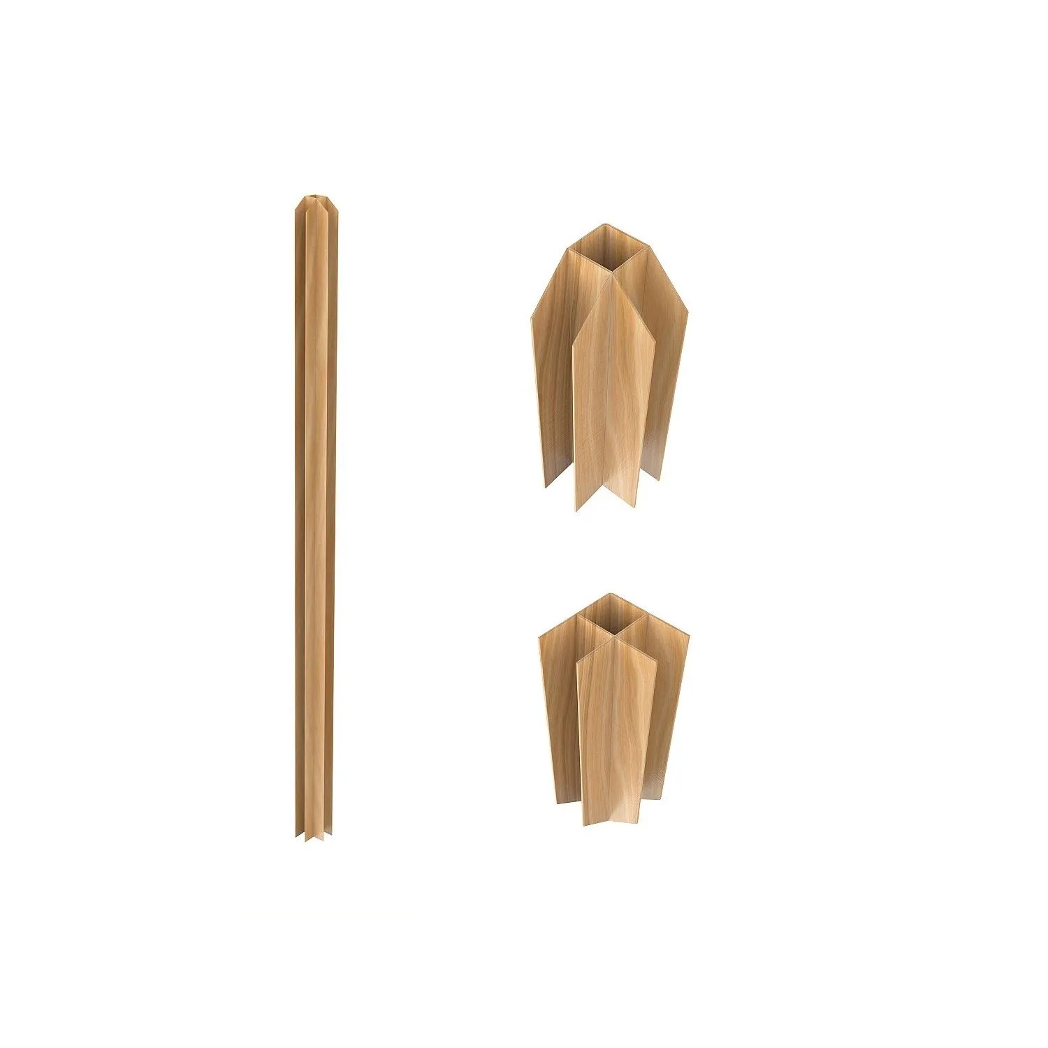 Vente-unique Zubehör Für Glaswände Bayview Naturfarben Hell 4.3 Cm