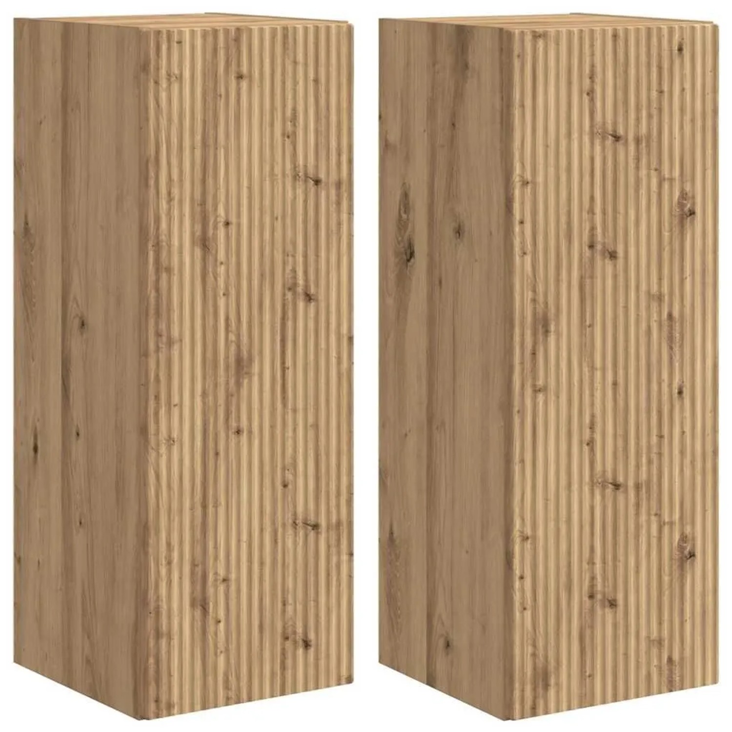 vidaXL TV-Wandschrank 2 Stk Kunsthandwerk Eiche 30 x 31 x 80 cm 892308