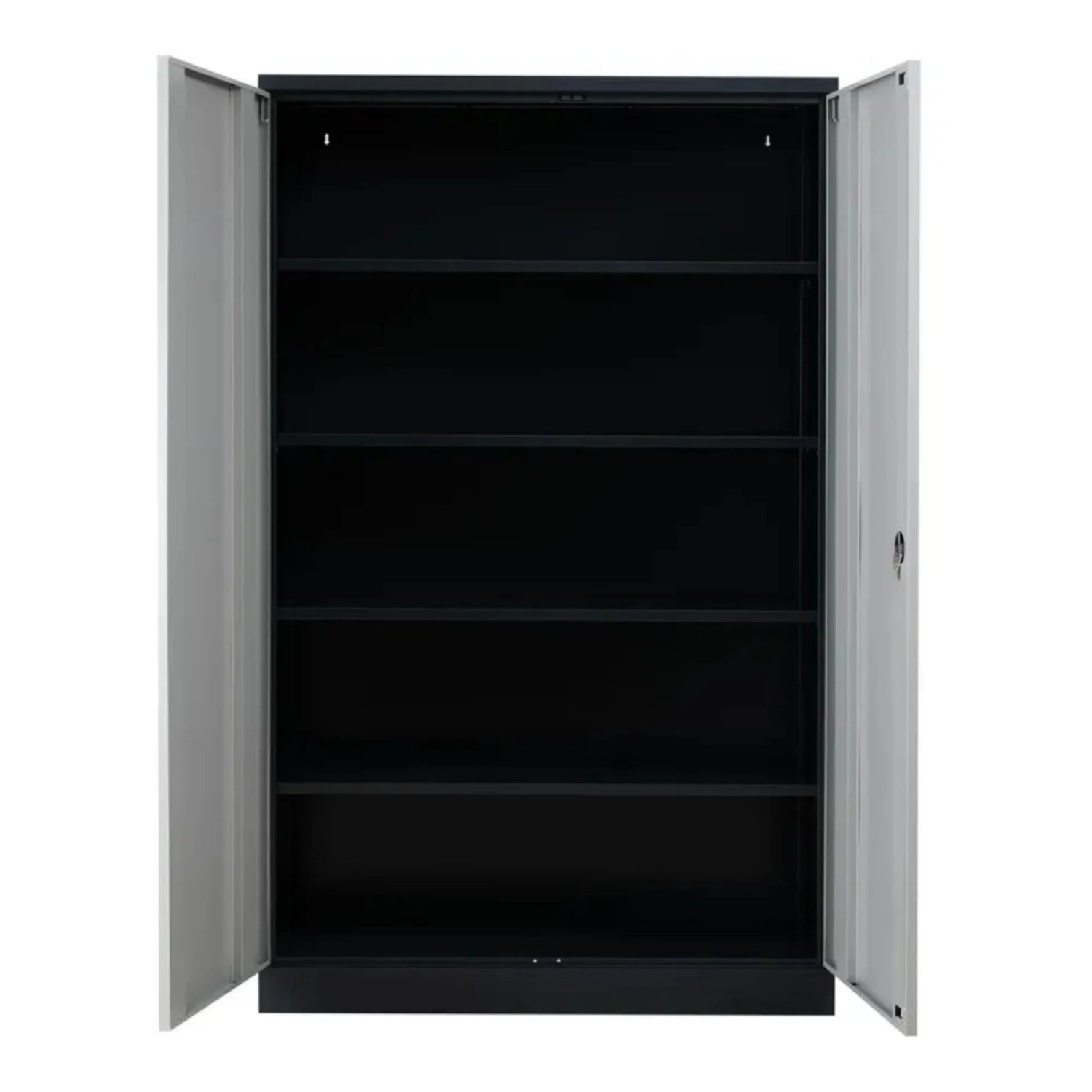 PROREGAL Stahlschrank Bee 6 Fachböden HxBxT 195 x 92 x 50 cm Pulverbeschichtetes & Verstärktes Fachbodenmaterial Anthrazit & Grau