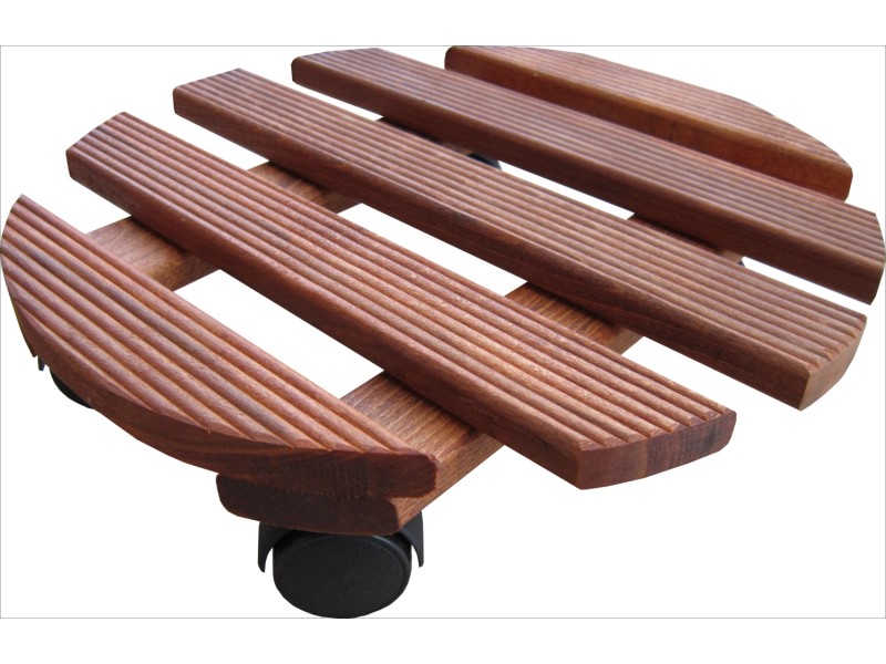 Pflanzenroller Mahagoni-Buche · rund, Ø 30 cm – Produktbild 1 von 1