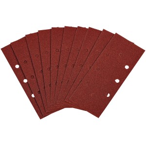 LUX Schleifstreifen K100, 93x230mm, 10er-Pack für Schwingschleifer, zum Bearbeiten von Holz und Metall.