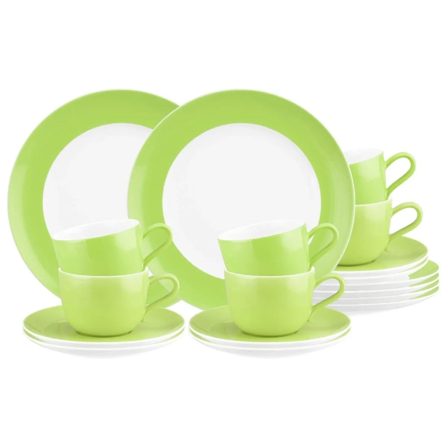 Seltmann Weiden Liberty Pure Colors Kaffeeservice 18-teilig Lime Green