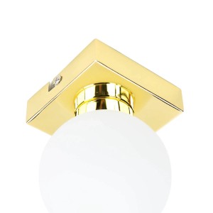 EASYLIGHT Deckenlampe Kugel Schirm 9 cm Breit In Gold G9 Metall Glas
