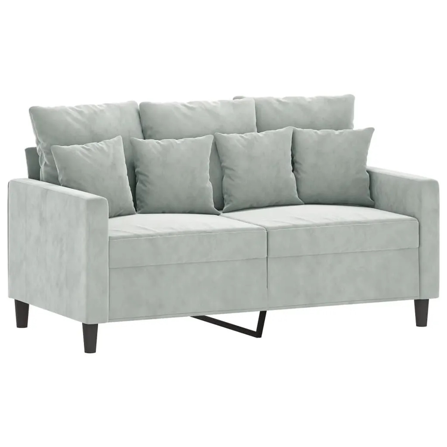 vidaXL 2-Sitzer-Sofa Hellgrau 120 cm Samt 359293 günstig online kaufen