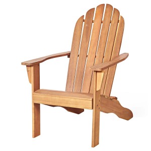 Costway Adirondack Stuhl Akazienholz Gartensessel Natur