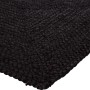 Schwarzer OBI Jute Teppich, 60x90 cm, Detailansicht der Textur.