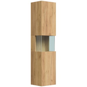 Posseik Bad Hochschrank Limes, Eiche Gold, 150cm, mit Glaselement für Bad-Einbauschränke.