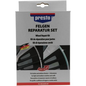 Presto Felgen-Reparatur-Set zur Ausbesserung von Kratzern und Schrammen an Felgen.