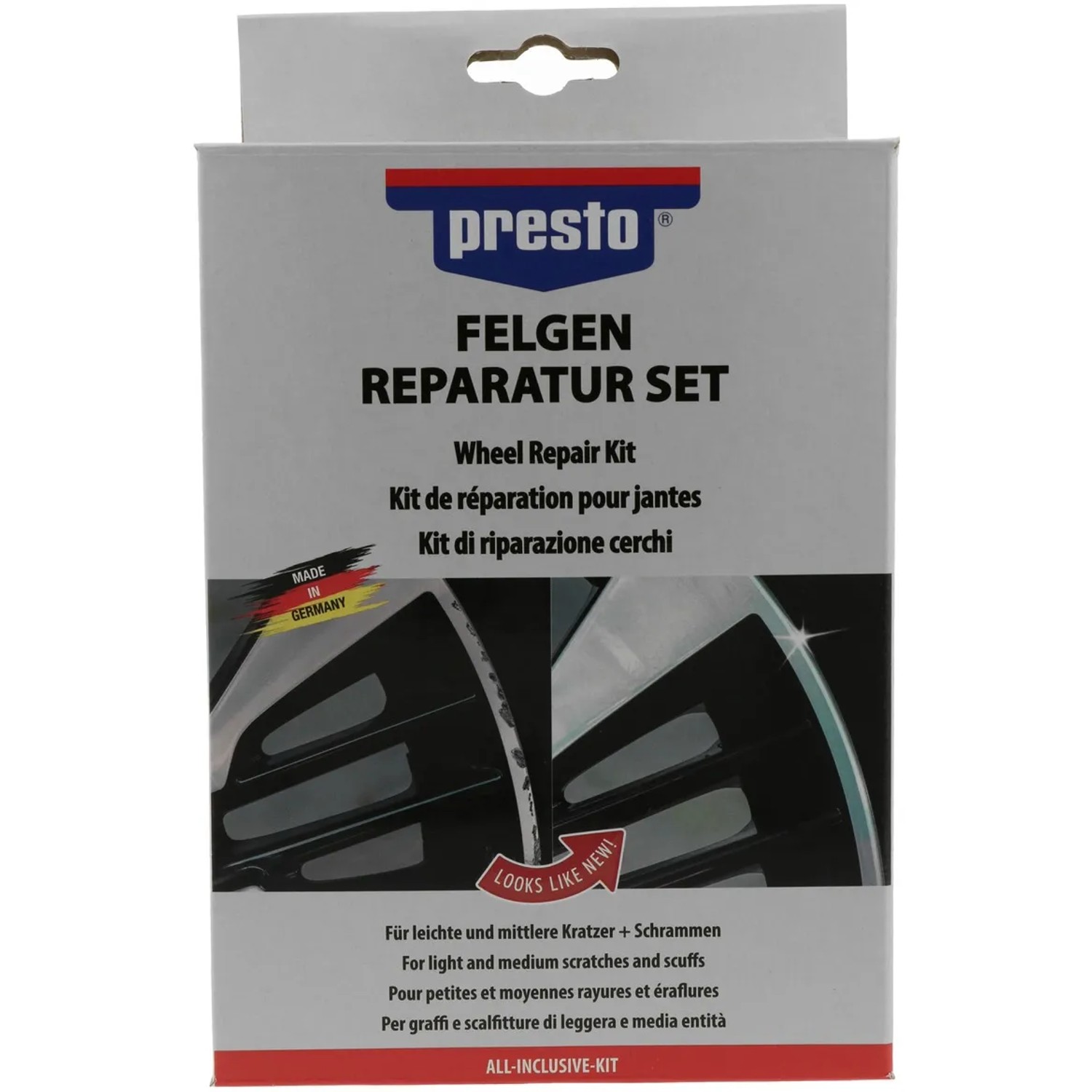 Wunderschne Presto Felgen Reparatur Set Fotos