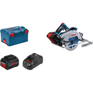 Bosch Professional Akku-Kreissäge GKS 18V-68 GC Set mit Akkus, Ladegerät und L-Boxx.