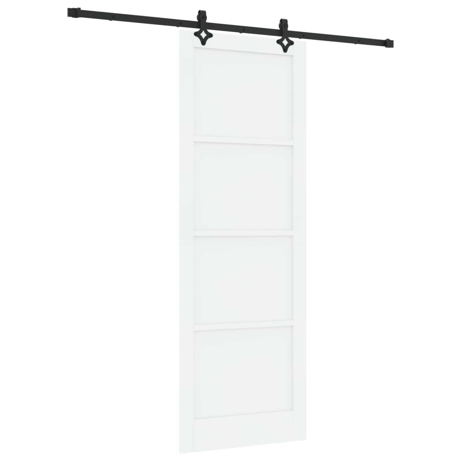 vidaXL Schiebetür ORKDAL Weiß 83 x 232 cm Massives Kiefernholz 3445554