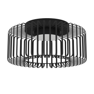 Moderne LED-Deckenleuchte Ginestrone-Z von Eglo, schwarz-weiß, Ø 46 cm. Smarte Beleuchtung für Ihr Zuhause.