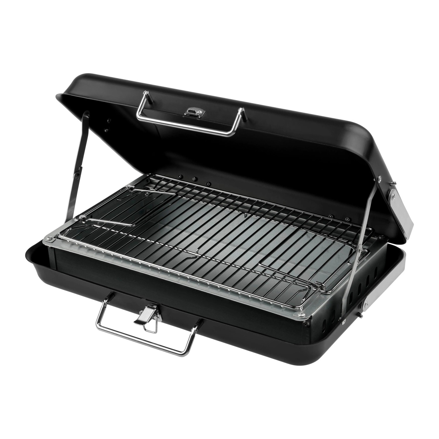 Mömax Holzkohlegrill Koffer-Camping Schwarz ca. 40,5x25x26cm