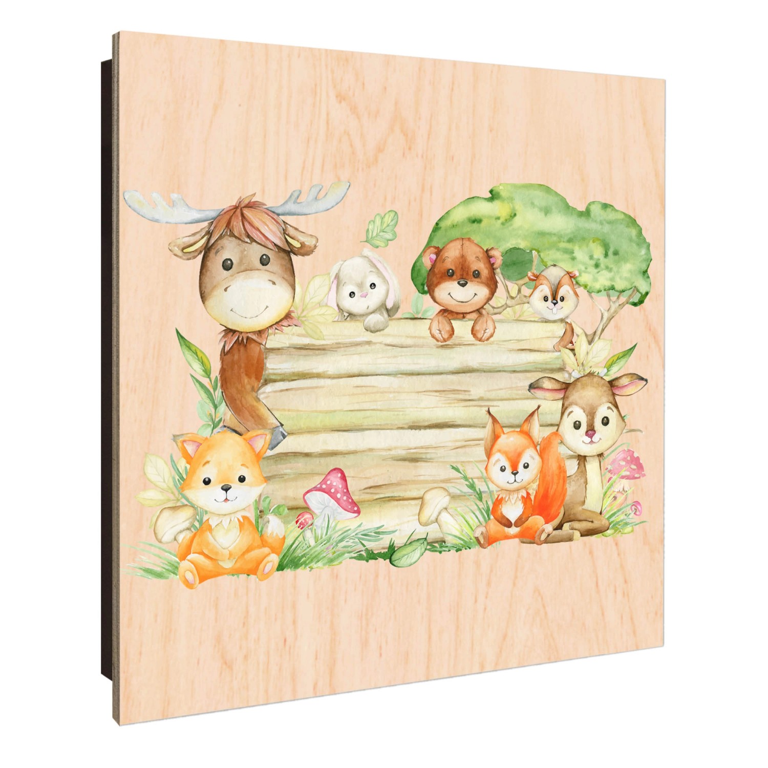 Banjado Großer Schlüsselkasten Holz 30x30cm Schwarz Scharnier Links 50 Hake günstig online kaufen