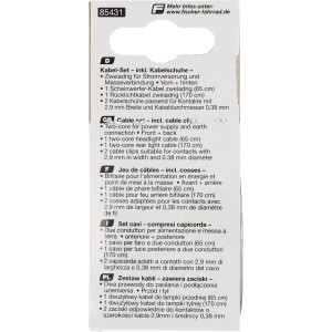 Fischer Kabel-Set mit Kabelschuh für Fahrrad-Beleuchtung: Scheinwerfer- und Rücklichtkabel, Kabelschuhe.