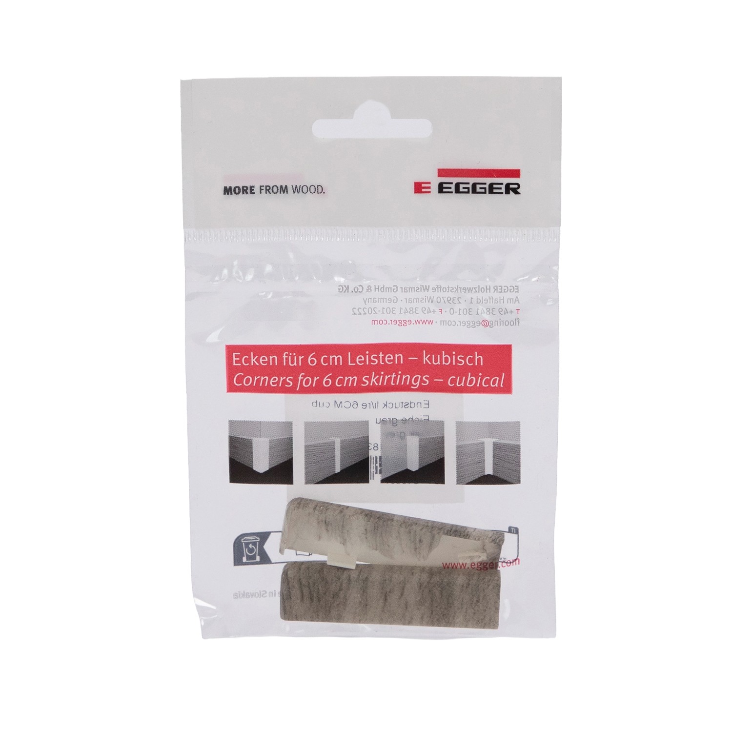 Egger Endstück 6 cm Eiche Grau 2 Stück günstig online kaufen