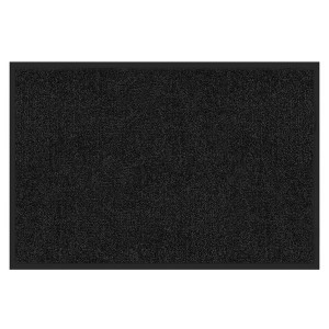 Schwarze Karat Schmutzfangmatte Rhine 60x90 cm, Fußmatte für den Eingangsbereich.