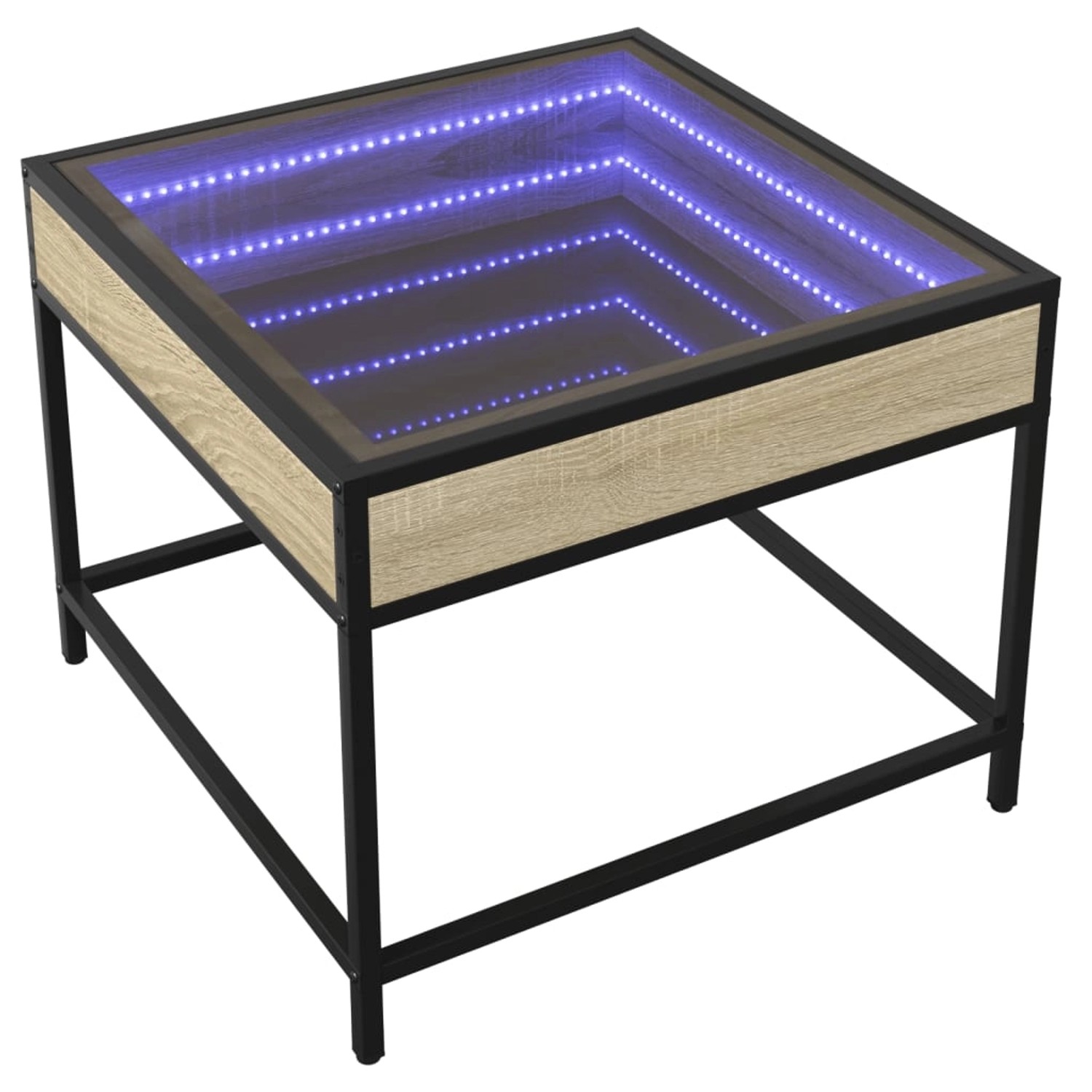 vidaXL Couchtisch mit Infinity-LED Sonoma-Eiche 50x50x41 cm 847678 günstig online kaufen