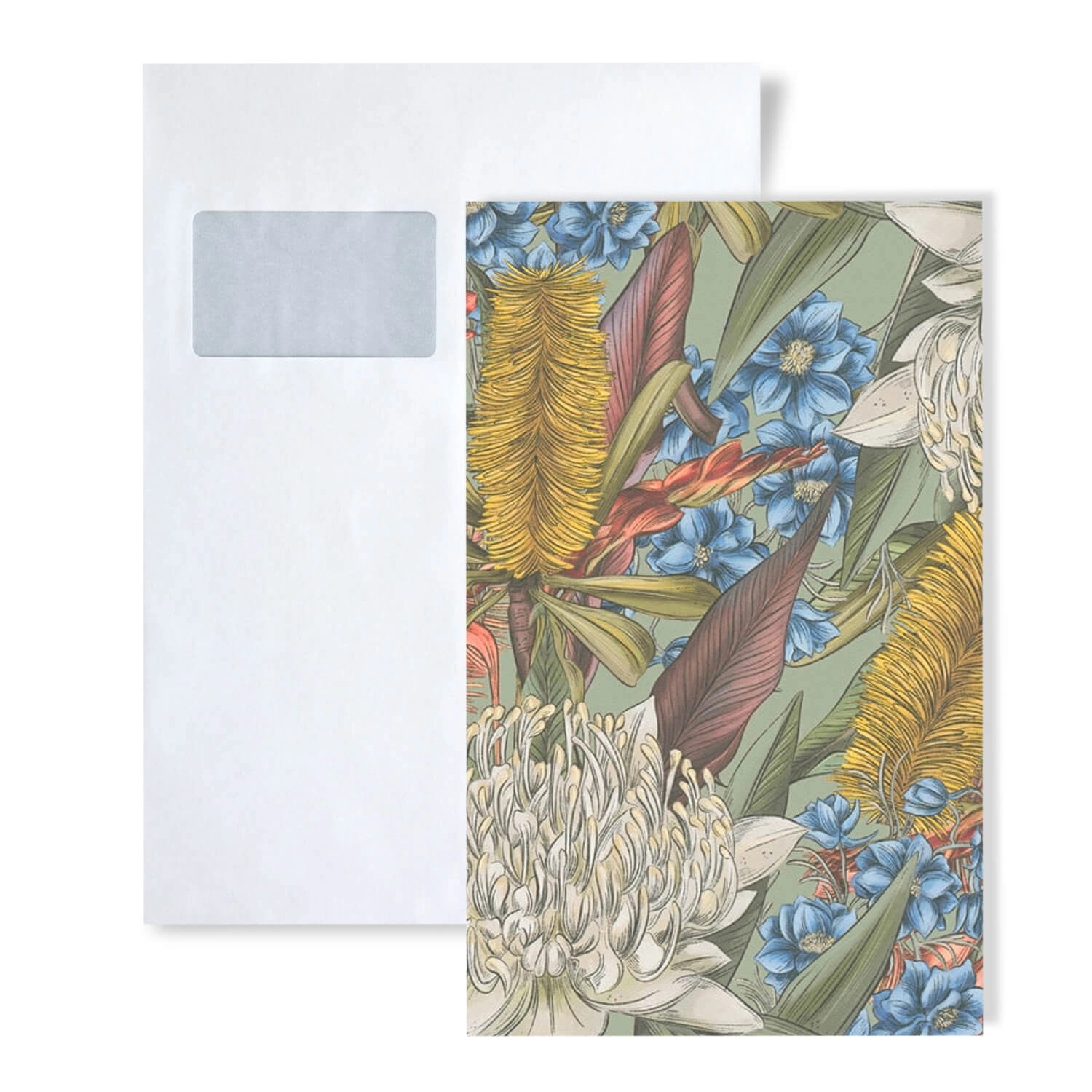 PROFHOME 1 MUSTERSTÜCK S-394281-GU DIN A4 MUSTER der Floralen Tapete günstig online kaufen