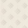 Creme Textiltapete mit Ornament Muster, Vliestapete hell mit Textil Design für Ess- und Schlafzimmer.
