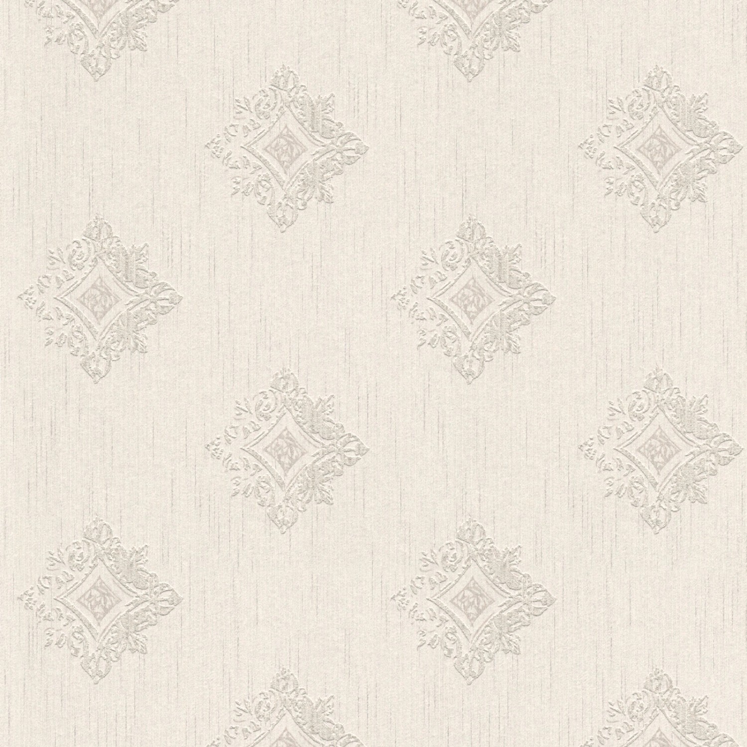 Bricoflor Creme Textiltapete mit Muster Ornament Vliestapete Hell mit Textil Design Elegant Esszimmer und Schlafzimmer T