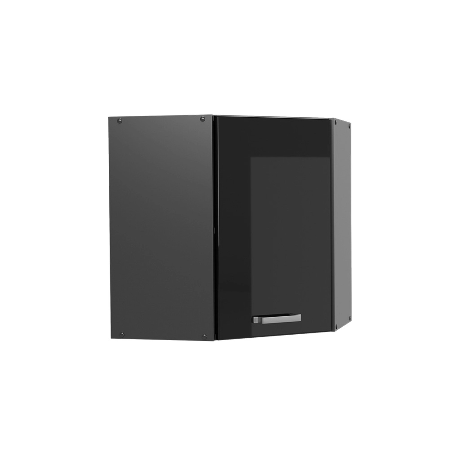 Vicco Eckhängeschrank R-Line, Schwarz Hochglanz/Anthrazit, 57 cm günstig online kaufen