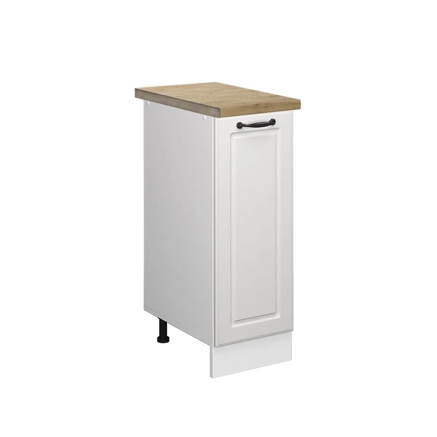 Vicco Apothekerschrank R-Line Medizinschrank für die Küche Weiß Landhaus Weiß 30 cm AP Eiche
