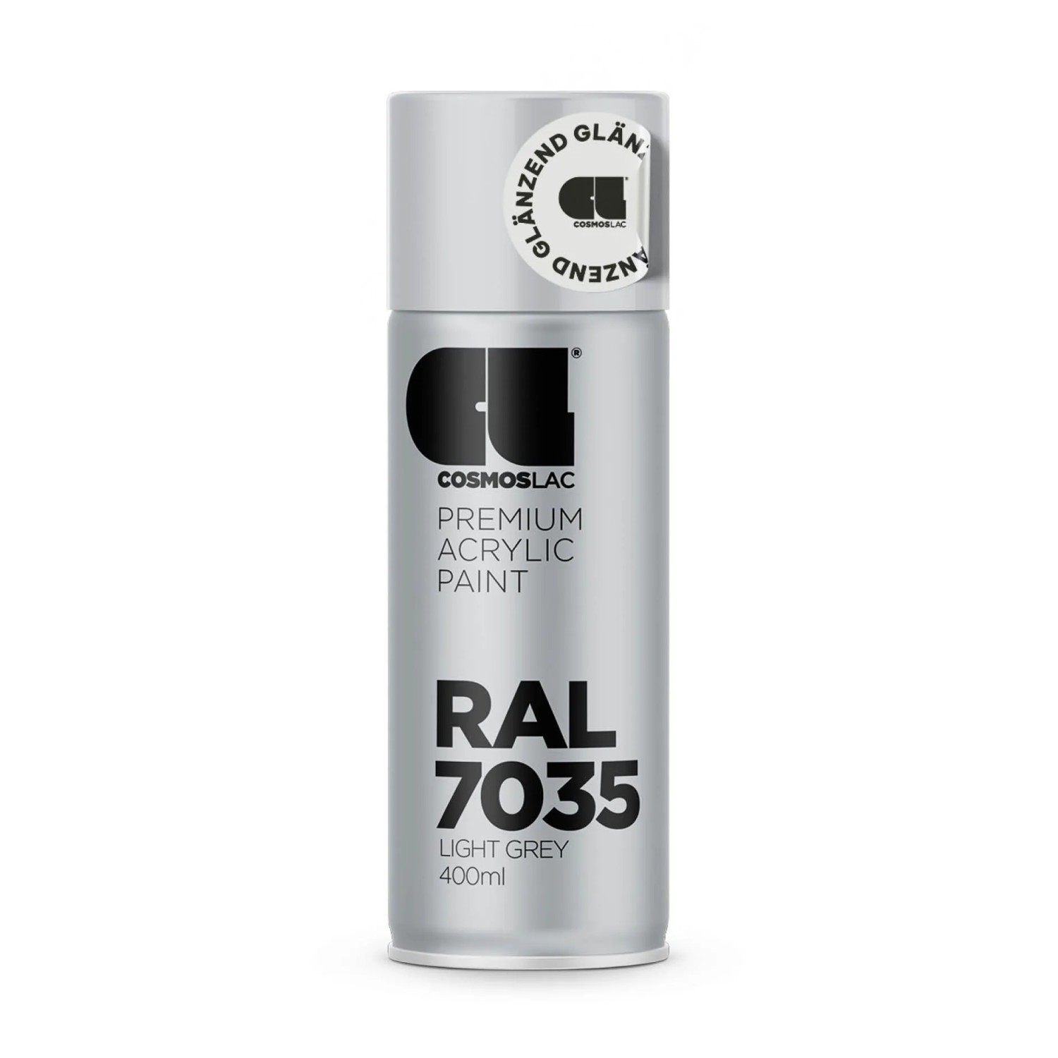 COSMOS LAC Acryllack Sprühdose in Vielen RAL Farbtönen  400ml Spraydose Perfekt für DIY Upcycling  RAL 7035 Hellgrau