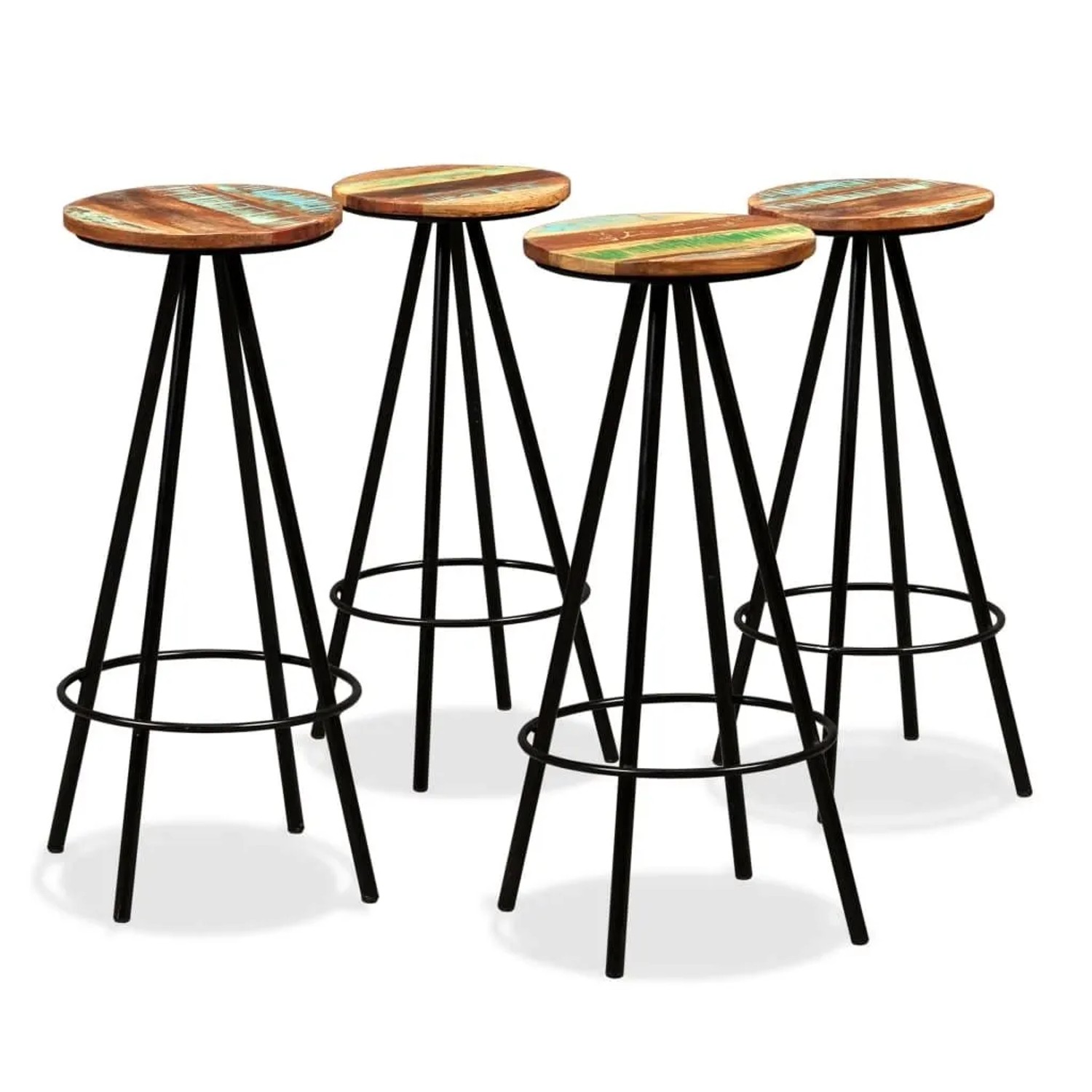 vidaXL Barhocker 4 Stk Massives Altholz 245446