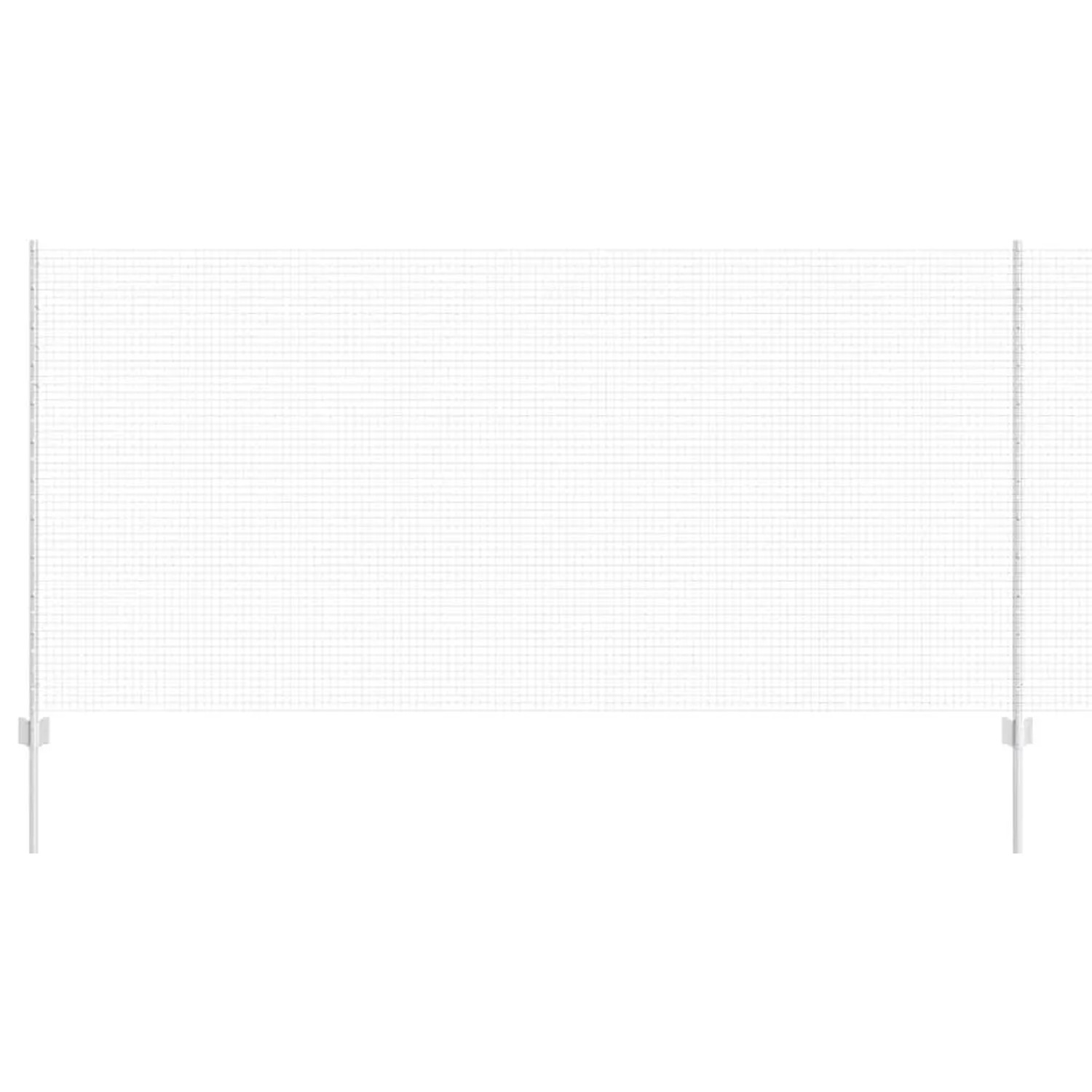 vidaXL Zaun mit Pfosten Silber 1,2 x 10 m Stahl 3336331 günstig online kaufen