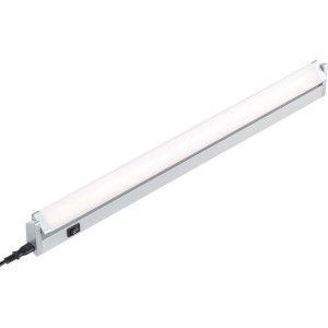 LED-Lichtleiste in Silber/Weiß, 50 LEDs, 10W, kaltweißes Licht für Küche & Arbeitsbereich.