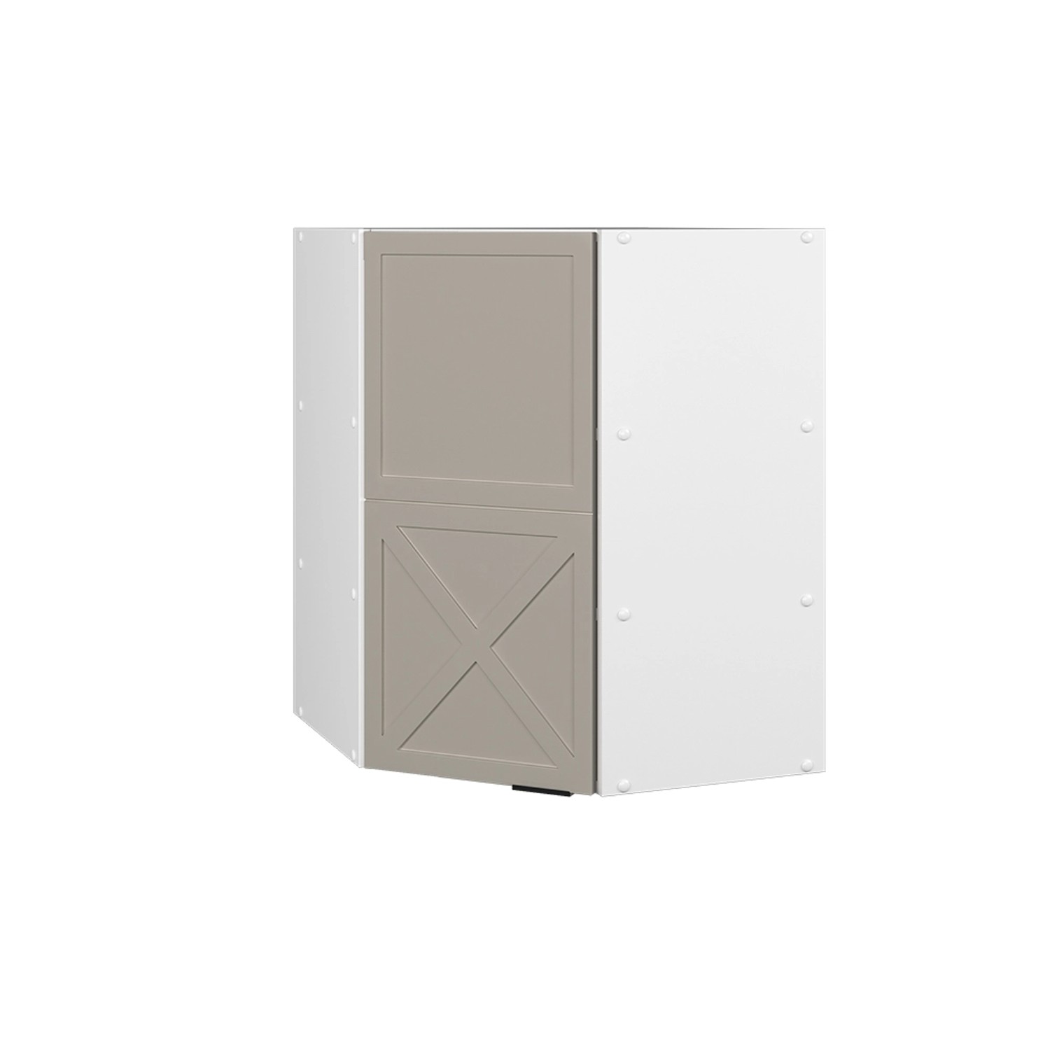 Vicco Eckhängeschrank Fame-Line Küchen-Eckschrank GrauBeige 57 cm