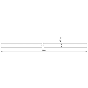 Delabie VH-Stange Ø20 mm L900 mm Edelstahl hochglanzpoliert