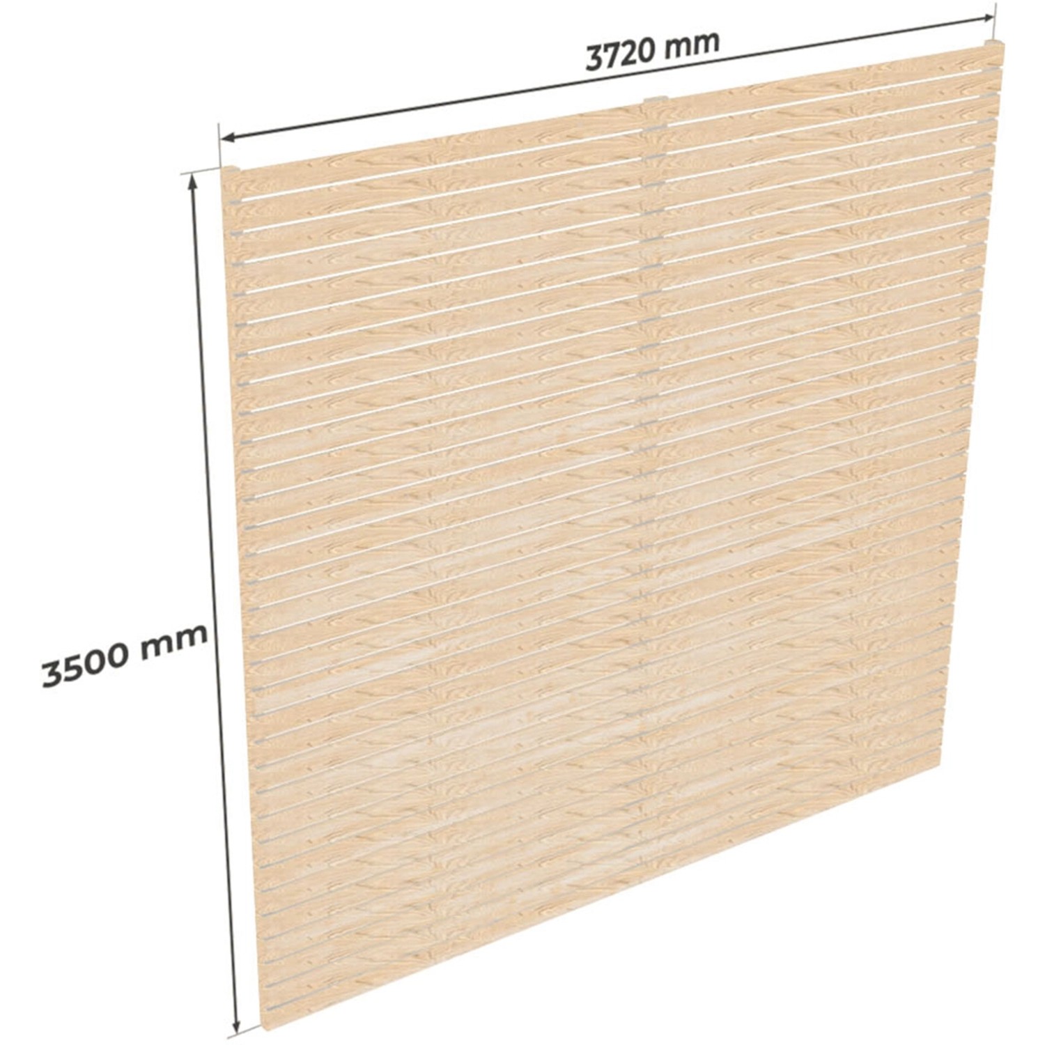 Holzbrüder Carport-Rückwand Ralf Fichte 350 cm x 372 cm Imprägniert günstig online kaufen