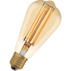 Osram LED Leuchtmittel E27 Edisonform, 5,8W, warmweiß, dimmbar. Vintage Glühbirne für stimmungsvolle Beleuchtung.