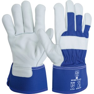 LUX Arbeitshandschuhe aus Vollleder, Größe 8, für Heimwerker und Gartenarbeiten.