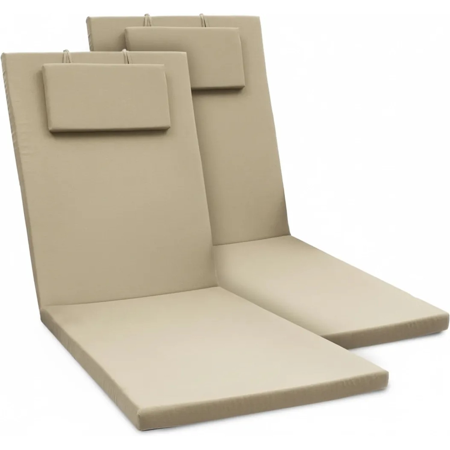 Beautissu 2er Set Gartenliege Auflage Sonnenliege Loft RL 200x60x5cm Natur