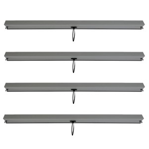 4er-Set MCW Seitenwände in Anthrazit für 3x3m Pergola. Wind- und Sichtschutz für Terrasse.