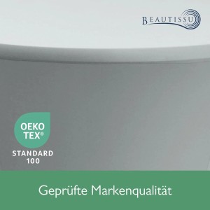 Beautissu Stella Stehtischhusse Ø 70cm Silber 2tlg